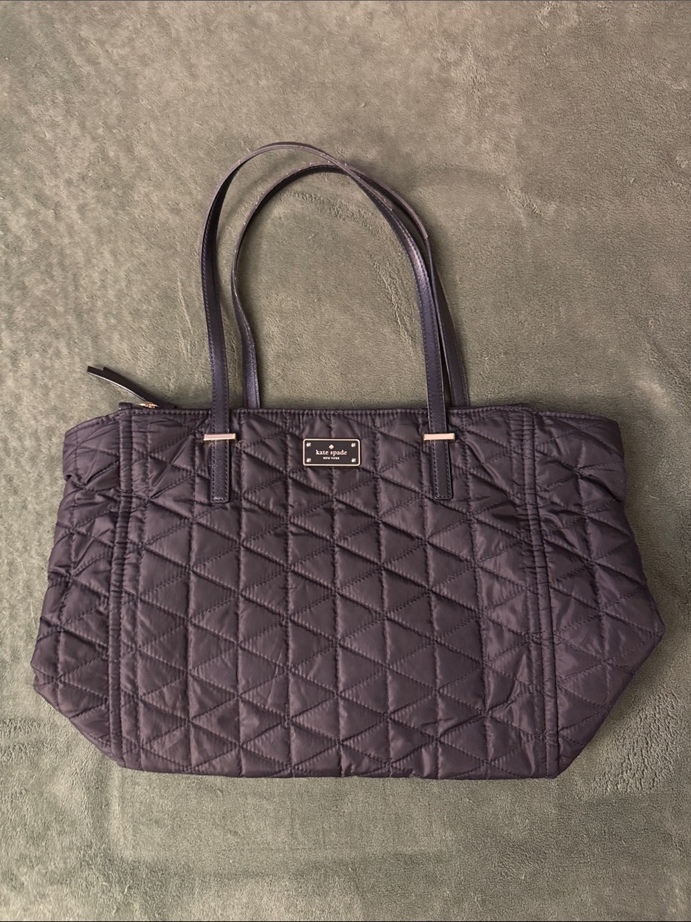 Kate Spade Quilted Nylon Tote Bag in Black
